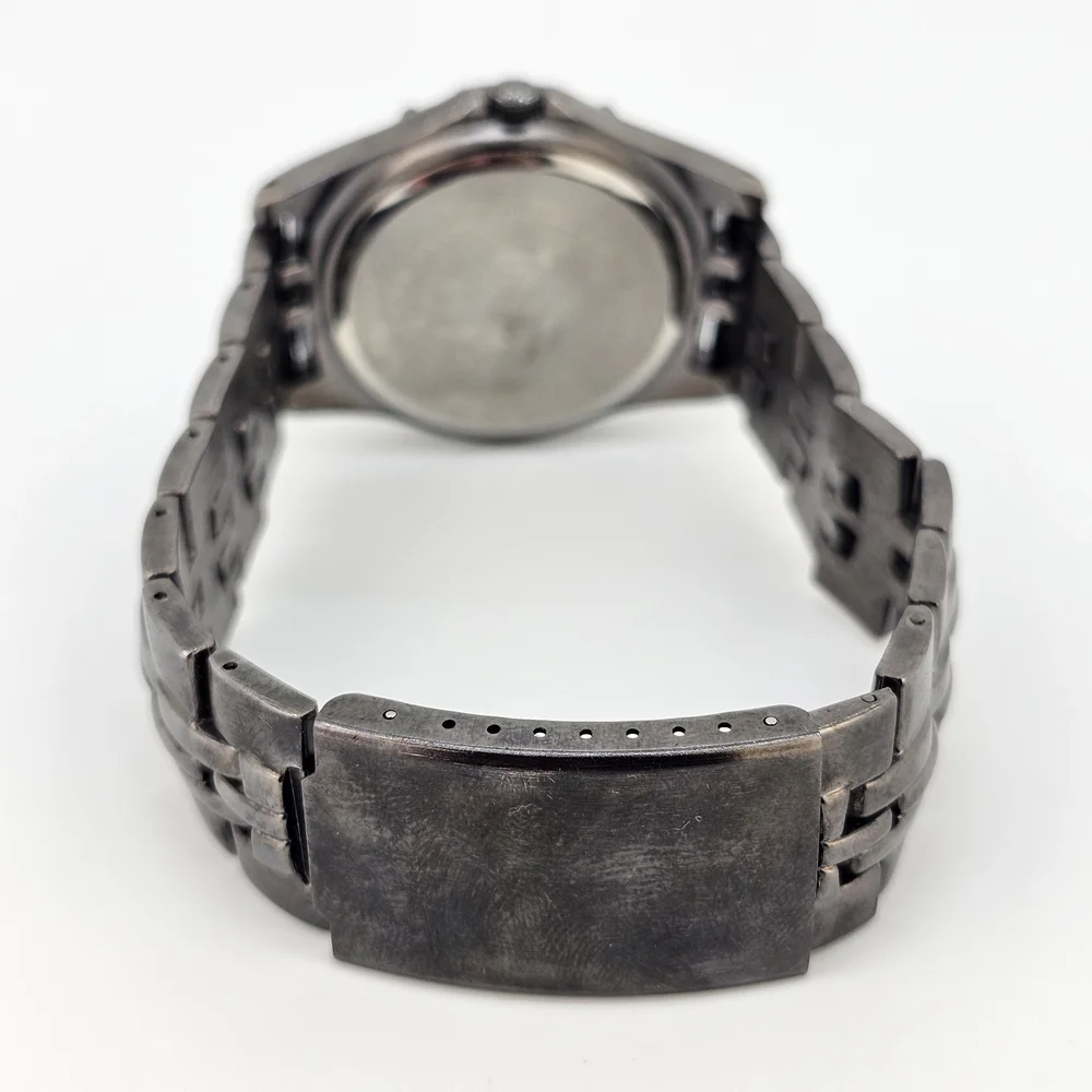 40MM‎ Men's Analog Watch Black Dial Date Black Bracelet Band 8.5